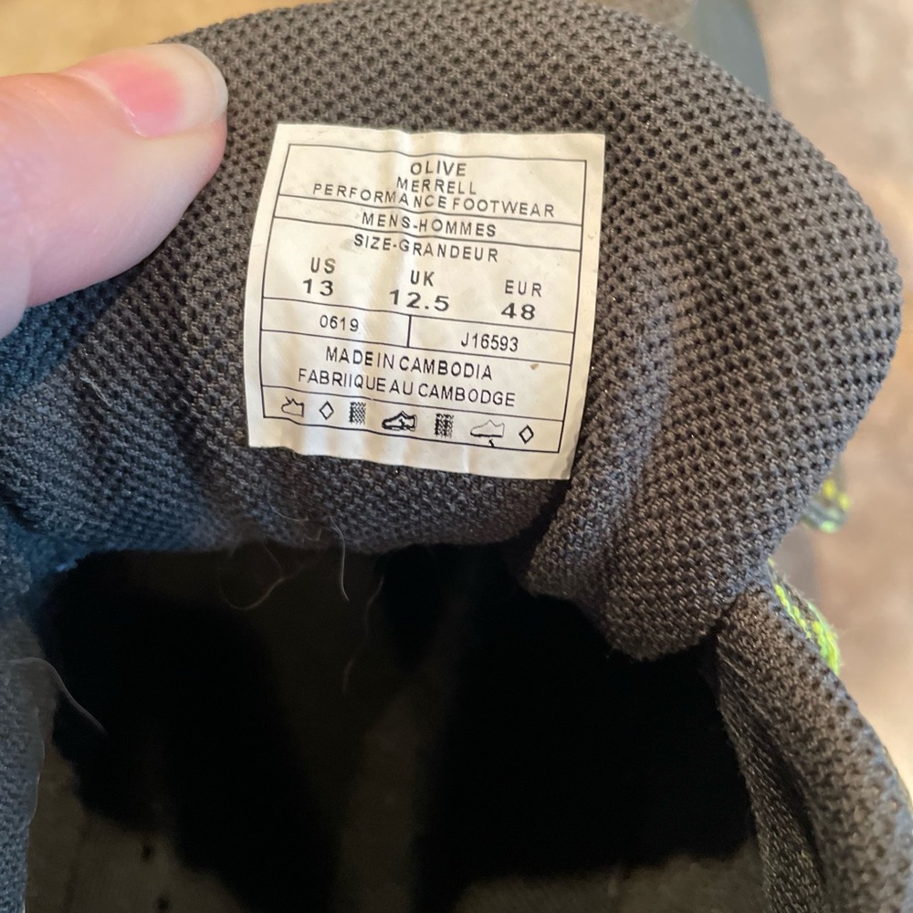 men’s Merrell trail shoes